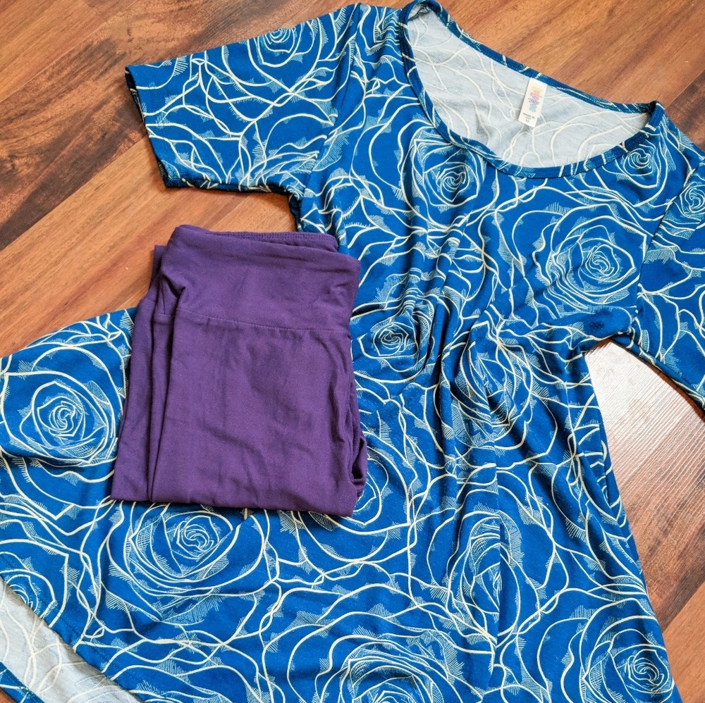 LuLaRoe XS Rose Perfect and OS leggings